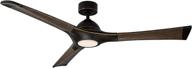 🏡 upgrade your space with the woody indoor and outdoor 3-blade smart ceiling fan: 60in oil rubbed bronze in dark walnut finish, 3000k led light kit, and convenient wall control логотип