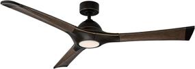 img 4 attached to 🏡 Upgrade Your Space with the Woody Indoor and Outdoor 3-Blade Smart Ceiling Fan: 60in Oil Rubbed Bronze in Dark Walnut Finish, 3000K LED Light Kit, and Convenient Wall Control