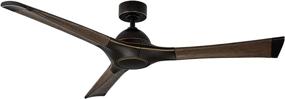 img 1 attached to 🏡 Upgrade Your Space with the Woody Indoor and Outdoor 3-Blade Smart Ceiling Fan: 60in Oil Rubbed Bronze in Dark Walnut Finish, 3000K LED Light Kit, and Convenient Wall Control