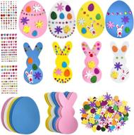 easter foam stickers kit - egg rabbit crafts with rhinestones (184 count) logo