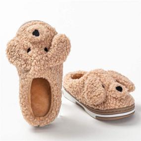 img 2 attached to Warm and Cozy TSAITINTIN Toddler Boys Girls Doggy Winter Slippers: Perfect Footwear for Chilly Days