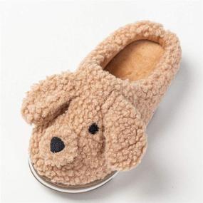 img 3 attached to Warm and Cozy TSAITINTIN Toddler Boys Girls Doggy Winter Slippers: Perfect Footwear for Chilly Days