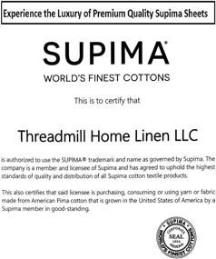 img 3 attached to 🛏️ Threadmill 100% American Supima Luxury Cotton King Sheets, 1000 Thread Count, 4 Piece Bed Sheets Set, Hotel Quality Sateen Weave, Elasticized Deep Pocket, Hotel White Sheets