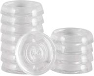 🪑 softtouch 1 3/8&#34; round furniture caster cups - 12 pack, clear - ideal for carpet or durable hard floors, 12 piece set logo