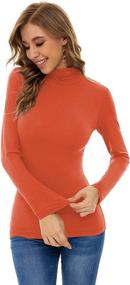 img 3 attached to Womens Clothes Fitted Turtleneck Sleeve Sports & Fitness