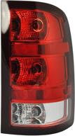 🚦 dependable direct passenger side tail light assembly for 2007-2013 gmc sierra 1500 (sl, sle, slt, wt) - 2007-2010 gmc sierra 2500 hd - gm2801208 - includes bulb logo