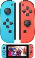 switch joy pad controller alternatives - r/l joy pad remote controllers with wake-up function and 6-axis gyro (blue and red) logo