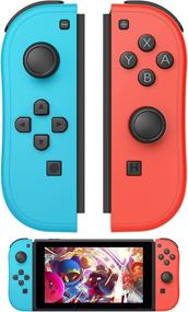 img 4 attached to Switch Joy Pad Controller Alternatives - R/L Joy Pad Remote Controllers with Wake-up Function and 6-Axis Gyro (Blue and Red)