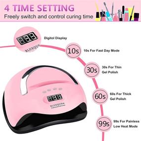 img 2 attached to 💅 Professional 168W UV LED Nail Lamp by BIGBEAR: Fast Drying, Auto Sensor, Portable Handle, Timer Setting, Phone Stand - Ideal for Gel Polishes on Fingernails & Toenails