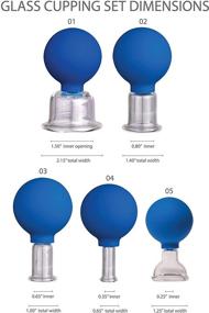 img 1 attached to 🔍 High-Quality Face & Body Glass Cupping Therapy Set for Face Cupping Facial - Cellulite and Body Shaping - Vacuum Massage Cups Instructions + Free Book