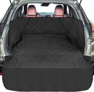 f-color suv cargo liner for dogs: upgraded water resistant pet cargo cover with full side flap protector - non-slip, large size universal fit - perfect for suvs, sedans, and vans with bumper flap! logo