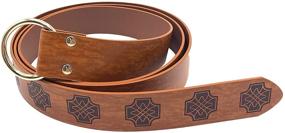 img 3 attached to Medieval Viking Embossed Leather Renaissance Men's Accessories for Belts