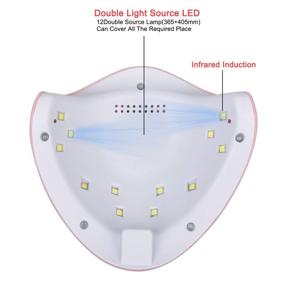 img 2 attached to Усовершенствованная УФ-лампа с LED-подсветкой для сушки ногтей - идеальный портативный набор для маникюра с практическими инструментами для акриловых ногтей