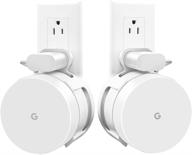 🔌 [улучшенный] крепление google wifi на стену, аксессуары для сети mesh wifi от google и маршрутизатора google wifi с аккуратной установкой, без проводов (белый - 2 шт.) логотип