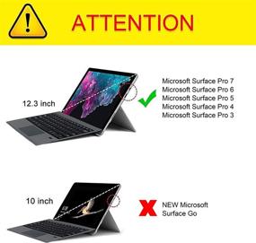 img 3 attached to 💻 Wireless Bluetooth V5.0 Keyboard for Surface Pro with Two-Button Trackpad, Rechargeable Battery