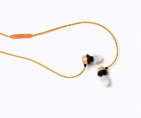 img 4 attached to Окунитесь в превосходный звук: слушалки Symphonized ALN Premium Wood In-Ear с шумоподавлением и микрофоном - оранжевая полоска.