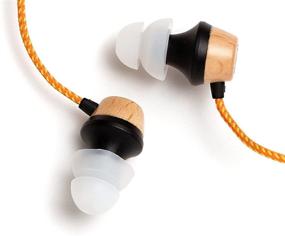 img 2 attached to Окунитесь в превосходный звук: слушалки Symphonized ALN Premium Wood In-Ear с шумоподавлением и микрофоном - оранжевая полоска.