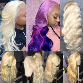 img 3 attached to 👩 20-inch 613 Blonde Lace Front Wigs Human Hair - Body Wave Pre Plucked with Baby Hair - 150% Density Lace Front Wigs Human Hair 613 Color - 13x4 Lace Front Wigs