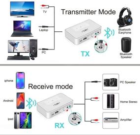 img 3 attached to 📶 Беспроводной NFC Bluetooth 5.0 передатчик/приемник Alisili - белый, для ПК, автомобиля, ТВ, домашнего стерео