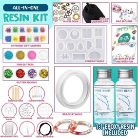 img 2 attached to 🎨 Innorock Epoxy Resin Jewelry Making Kit: Create Stunning Crystal Clear Resin Art With Silicone Molds, Perfect for Beginner Crafters
