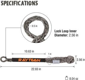 img 3 attached to 🔒 Premium RAYTEEN Synthetic Soft Shackle Recovery: Lab-Tested 55,935LBS with Sleeve, Ideal for Sailing, 4X4 SUVs, Offroad Vehicles, and More!