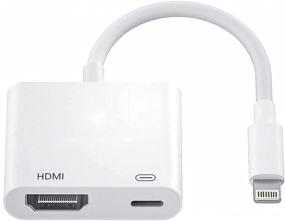 img 4 attached to Apple MFi Certified Lightning to HDMI Adapter for iPhone iPad - 1080P Digital AV Adapter with Charging Port and Sync Screen Converter for HD TV, Projector, Monitor