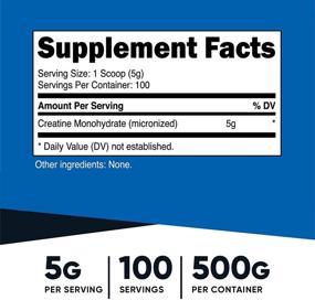 img 3 attached to 💪 Nutricost Micronized Creatine Monohydrate Powder - 500G, 5000mg Per Serving - Pure Creatine Monohydrate