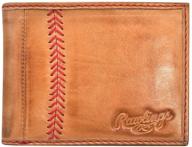 🧢 rawlings men's baseball stitch bifold wallet: stylish and functional men's accessories logo