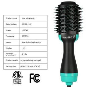 img 2 attached to 💁 HAUSBELL Hot Air Brush: Multifunctional Hair Styler with Negative Ions for Perfect Blowouts, Straightening, Curling, and Volumizing