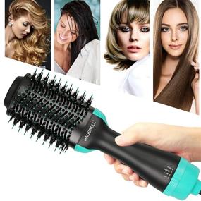 img 4 attached to 💁 HAUSBELL Hot Air Brush: Multifunctional Hair Styler with Negative Ions for Perfect Blowouts, Straightening, Curling, and Volumizing