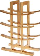 bamboo wine rack: organize 12 bottles with oceanstar wr1149, in red логотип