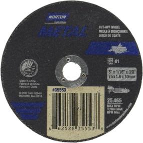 img 1 attached to 🛠️ Norton Cut-Off Wheels 3" X 1/16" X 3/8" - Metal Cutting - Pack of 25
