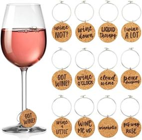 img 2 attached to 🍷 Wine Charms for Stem Glasses - Funny Drink Marker Tags for Party Favors and Decorations (12 Pack) - Optimize Your Search!