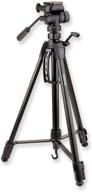 carson triforce series 3-way fluid panhead aluminum lightweight tripods: perfect for binoculars, monoculars, cameras, spotting scopes, and more! logo