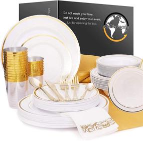 img 4 attached to Earths Dreams Dinnerware Disposable Tableware