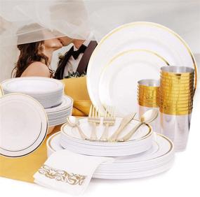 img 2 attached to Earths Dreams Dinnerware Disposable Tableware