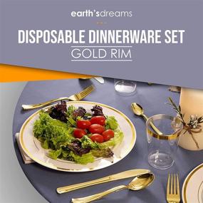 img 1 attached to Earths Dreams Dinnerware Disposable Tableware
