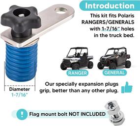 img 3 attached to ATV UTV Anchor Flag Mount Holder Bracket Quick Release Compatible With All Polaris Ranger/General