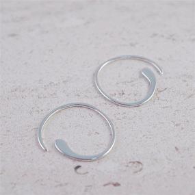 img 1 attached to 💫 Sterling Silver Pull-Through Hoop Earrings by Boma Jewelry