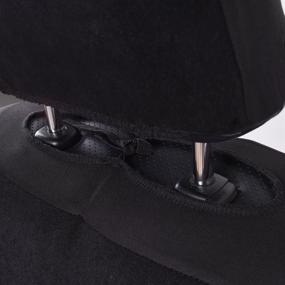 img 3 attached to 🚗 CAR PASS Line Rider универсальная подгоняемая сиденье автомобиля: дышащий, комплект из 11 предметов, совместимый с подушкой безопасности - черный и красный