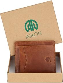 img 2 attached to AIKON Genuine Leather Cardholder Protection