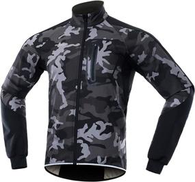 img 4 attached to 🧥 BERGRISAR Men's Winter Softshell Cycling Jacket - Windproof, Water-resistant, Thermal Fleece Bike Outerwear BG011