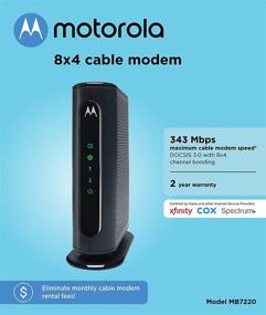 img 1 attached to 🔌 MOTOROLA MB7220 Cable Modem - 343 Mbps DOCSIS 3.0, Certified by Comcast XFINITY, Time Warner Cable, Cox, BrightHouse, and More (No Wireless)
