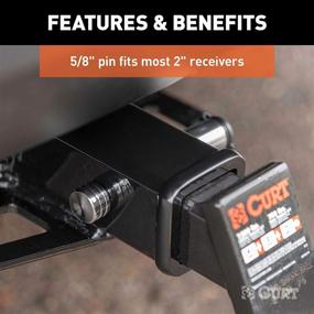 img 1 attached to 🔒 Secure Your Trailer with CURT 23527 Lock Set for 2-Inch Receiver & 2-1/2-Inch Coupler Latch Span