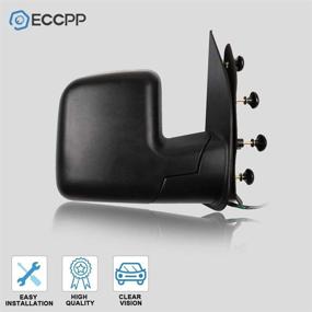 img 3 attached to 🔍 ECCPP Passenger Side Mirror, Right Rear View Mirror for 2003-2013 Ford E-150 E-250 & 2004-2013 Ford E-350 E-450 Super Duty E-450 - Power Manual Folding