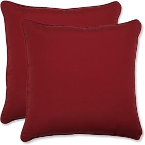 img 4 attached to 🔴 Подушки Pillow Perfect Pompeii Red, 18,5" x 18,5", 2 штуки - Идеальное решение для использования на открытом и закрытом воздухе