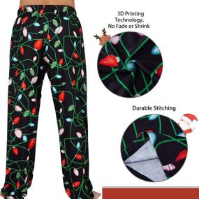 img 1 attached to 🎄 Stylish Christmas-themed Men's Sleepwear by TUONROAD for Ultimate Relaxation and Lounging