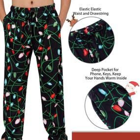 img 2 attached to 🎄 Stylish Christmas-themed Men's Sleepwear by TUONROAD for Ultimate Relaxation and Lounging