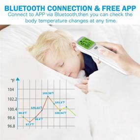 img 1 attached to Wellue Non-Contact Thermometer for Fever: Infrared Forehead & Ear Thermometer for Baby, Kids, and Adults. With Smart App, Bluetooth Connectivity, Memory Recall, and Fever Alarm.