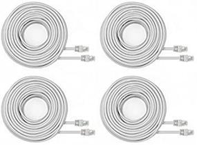 img 4 attached to 📶 Amcrest Кабель Cat5e 60 футов Ethernet кабель для высокоскоростных сетей и POE камер безопасности - пакет из 4 штук